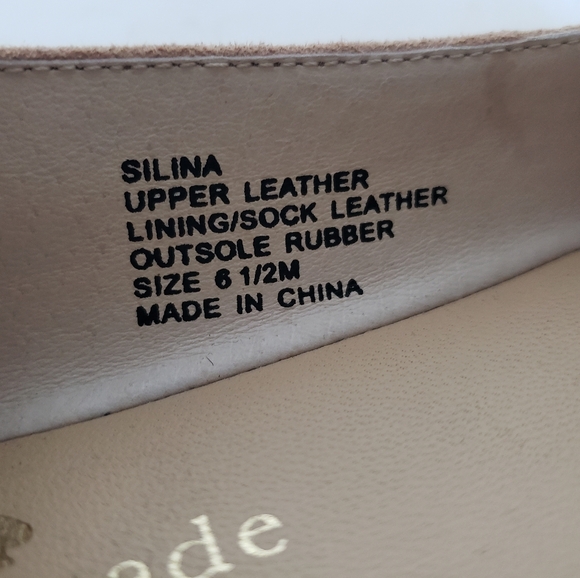 Kate Spade Silina Loafer Flat Suede Bow Gold Tan Brand 6.5 M - Picture 7 of 16